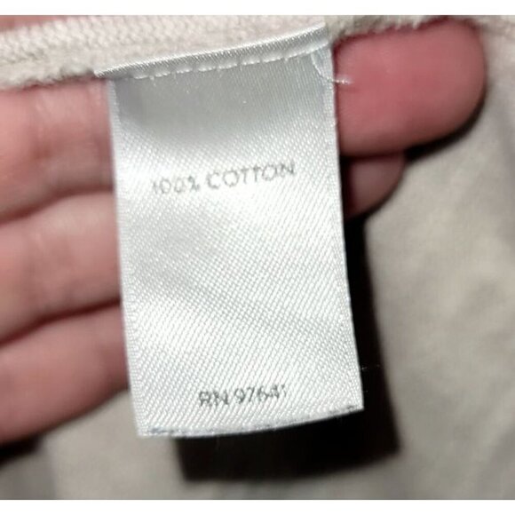 J Jill Pure Jill Shirt Large Tan Knit V-Neck Pockets Casual Comfort Breathable - Picture 9 of 12